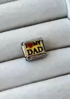 Gümüş Renk I My Dad Yazılı Çelik Nomination Charm (Tek)