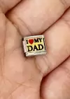 Gümüş Renk I My Dad Yazılı Çelik Nomination Charm (Tek)