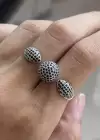 Gümüş Renk İkili Yılan Figürlü Ayarlanabilir Yüzük