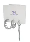 Gümüş Renk İnci Detaylı 3lü YSX Küpe Set