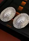 Gümüş Renk İnci Detaylı Abiye Küpe (Çift)