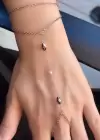 Gümüş Renk İnci Detaylı Çelik Şahmeran