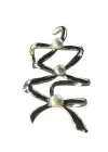 Gümüş Renk İnci Detaylı Ear Cuff Küpe (Tek)