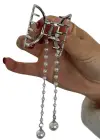 Gümüş Renk İnci Detaylı Mini Metal Mandal Toka