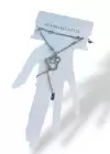 Gümüş Renk Kalp Figürlü Çelik Şahmeran