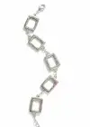 Gümüş Renk Kare Figürlü Zincir Kemer