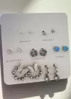 Gümüş Renk Karışık Figürlü 14lü Küpe Set