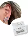 Gümüş Renk Karışık Figürlü 7li Küpe Set