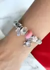 Gümüş Renk Karışık Figürlü Çelik Pandora Bileklik
