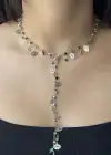 Gümüş Renk Karışık Figürlü Çelik Y Kolye