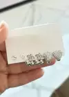 Gümüş Renk Karışık Figürlü Taş Detaylı 6lı YSX Küpe Set