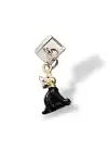 Gümüş Renk Kedi Figürlü Çelik Nomination Charm (Tek)