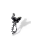 Gümüş Renk Kelebek Figürlü Çelik Tragus/Kıkırdak Küpe/Piercing (Tek)