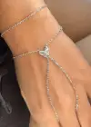 Gümüş Renk Kelebek Figürlü Şahmeran