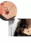 Gümüş Renk Kılıç Ve Kalp Figürlü İkili Çelik Çift Kolyesi