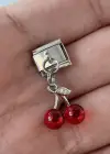 Gümüş Renk Kiraz Figürlü Çelik Nomination Charm (Tek)