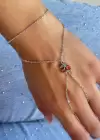 Gümüş Renk Kiraz Figürlü Taş Detaylı Şahmeran