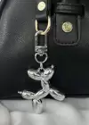 Gümüş Renk Köpek Figürlü Anahtarlık/ Charm