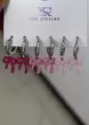 Gümüş Renk Kurdele Figürlü 6lı YSX Küpe Set