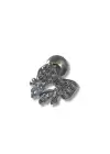 Gümüş Renk Kurdele Figürlü Çelik Tragus/Kıkırdak Küpe/Piercing (Tek)