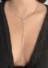Gümüş Renk Kuzey Yıldız Figürlü Taşlı Y Kolye