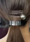 Gümüş Renk Lastik Ve Tel Toka Set