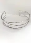Gümüş Renk Metal Choker Kolye