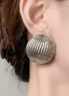 Gümüş Renk Metal Küpe (Çift)