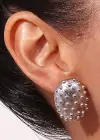 Gümüş Renk Metal Küpe ( Çift )