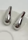 Gümüş Renk Metal Küpe (Çift)