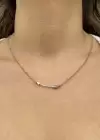 Gümüş Renk Ok Figürlü Çelik Kolye
