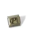 Gümüş Renk P Harf Çelik Nomination Charm (Tek)