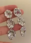 Gümüş Renk Sallantılı Çelik Küpe (Çift)