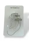 Gümüş Renk Taş Detaylı 14K Altın Kaplama TX Ear Cuff (Tek)