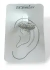 Gümüş Renk Taş Detaylı 14K Altın Kaplama TX Ear Cuff (Tek)
