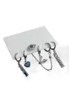 Gümüş Renk Taş Detaylı 6lı Küpe Set