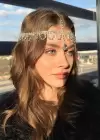 Gümüş Renk Taş Detaylı  Alınlık/Kına Aksesuarı