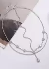 Gümüş Renk Taş Detaylı Alınlık/Kına Aksesuarı