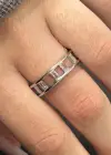 Gümüş Renk Taş Detaylı Ayarlanabilir Yüzük