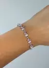 Gümüş Renk Taş Detaylı Bileklik
