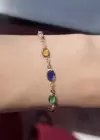 Gümüş Renk Taş Detaylı Çelik Bileklik