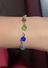 Gümüş Renk Taş Detaylı Çelik Bileklik