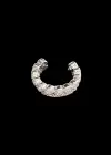 Gümüş Renk Taş Detaylı Çelik Ear Cuff (Tek)
