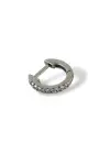 Gümüş Renk Taş Detaylı Çelik Halka Tragus/Kıkırdak Küpe/Piercing (Tek)