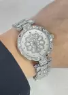 Gümüş Renk Taş Detaylı Çelik Kordonlu Kadın Saat