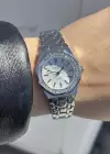 Gümüş Renk Taş Detaylı Çelik Kordonlu Kadın Saat