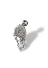 Gümüş Renk Taş Detaylı Çelik Tragus/Kıkırdak Küpe/Piercing (Tek)