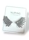 Gümüş Renk Taş Detaylı Çelik Xuping Küpe (Çift)
