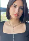 Gümüş Renk Taş Detaylı Çelik Y Kolye
