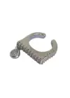 Gümüş Renk Taş Detaylı Ear Cuff Küpe (Tek)
